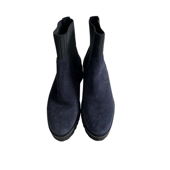 ANDRE ASSOUS Navy Blue Suede Ankle Boots Size 6 - Picture 2 of 9